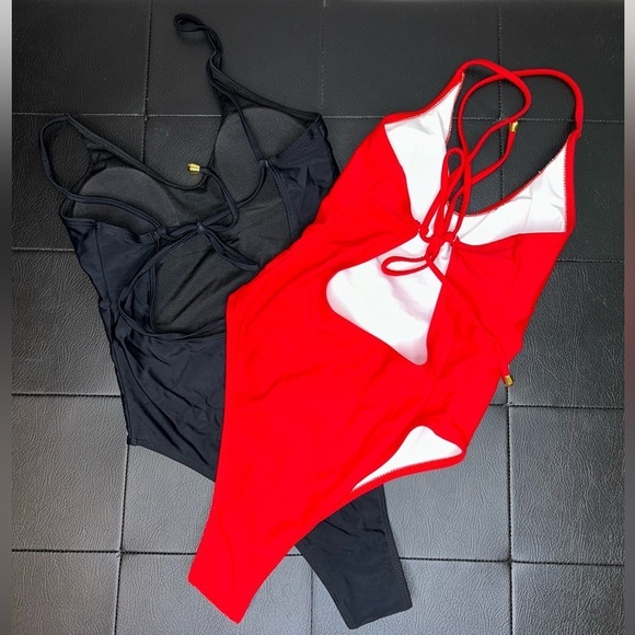 Swim Summer Beach High Cut One Piece Swimsuit Size Small - Picture 4 of 5